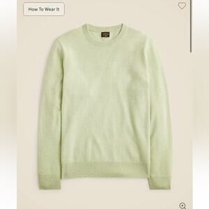 J.Crew Cashmere crewneck sweater Heather Pistachio
